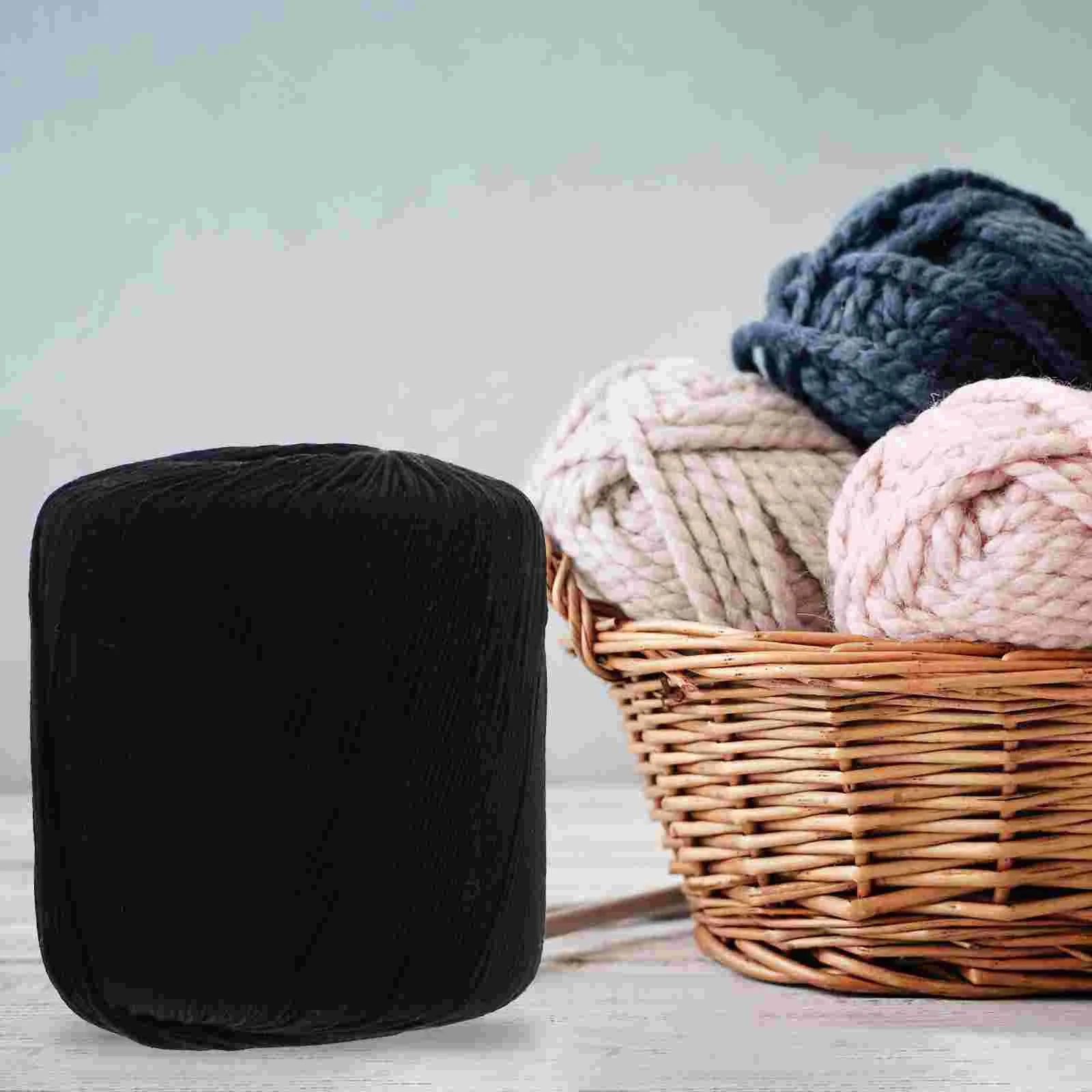 Jute Twine Wool Yarn Cotton Knitting Thread Black Crochet String Cords Quilting Embroidery Threads Diy Crochet Cotton Yarn Roll - ATSProducts