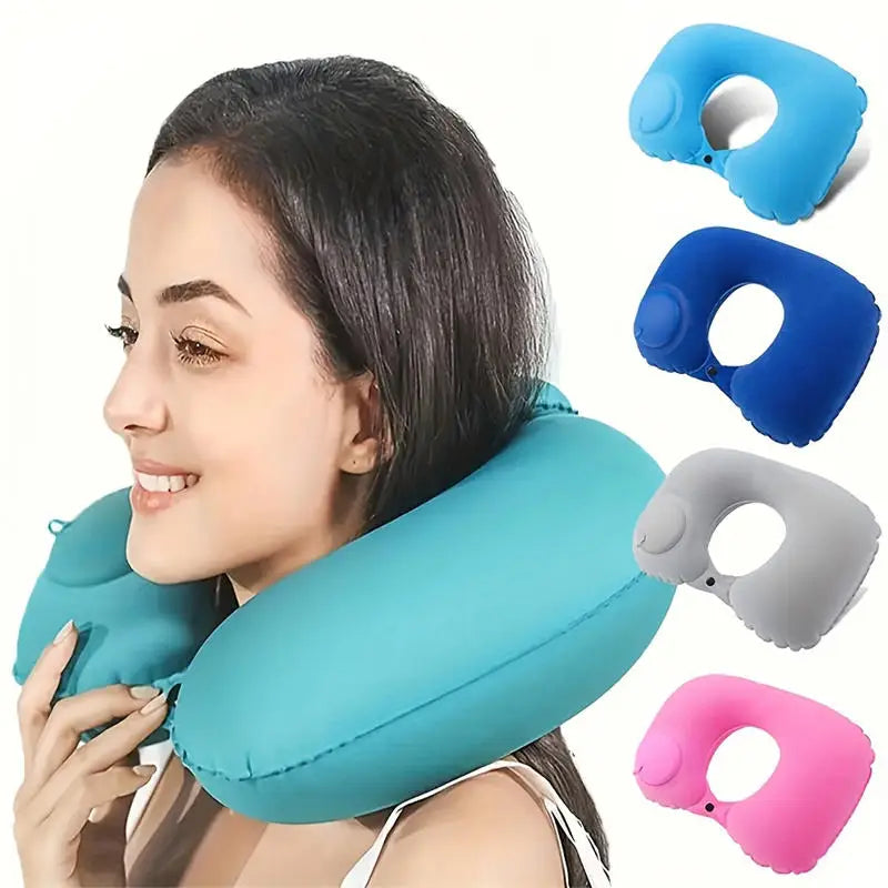 Bigsweety Inflatable Portable Neck Pillow U-shaped