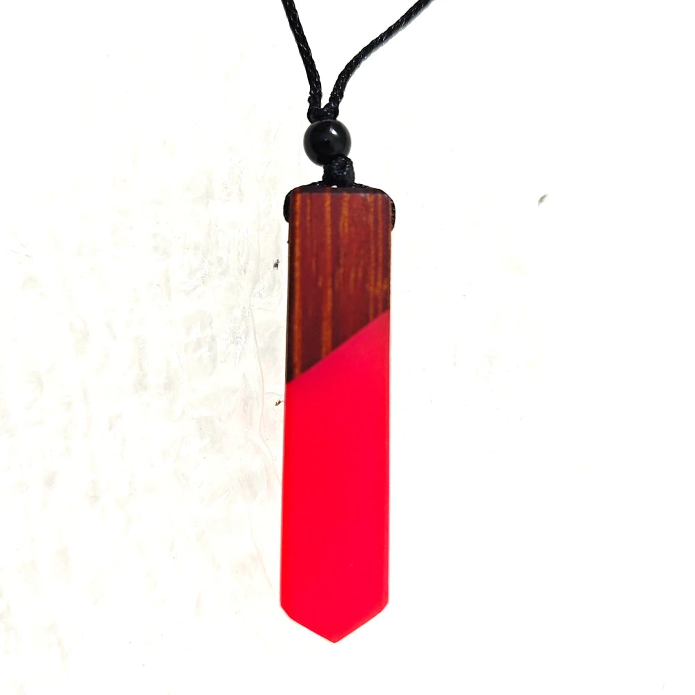 Miaiti Geometric Handcrafted Wood & Resin Pendant - ATSProducts