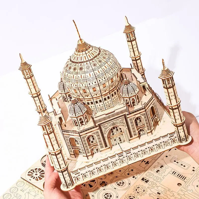 3D Wooden DIY Three-dimensional Taj Mahal Jigsaw Puzzle - ATSProducts