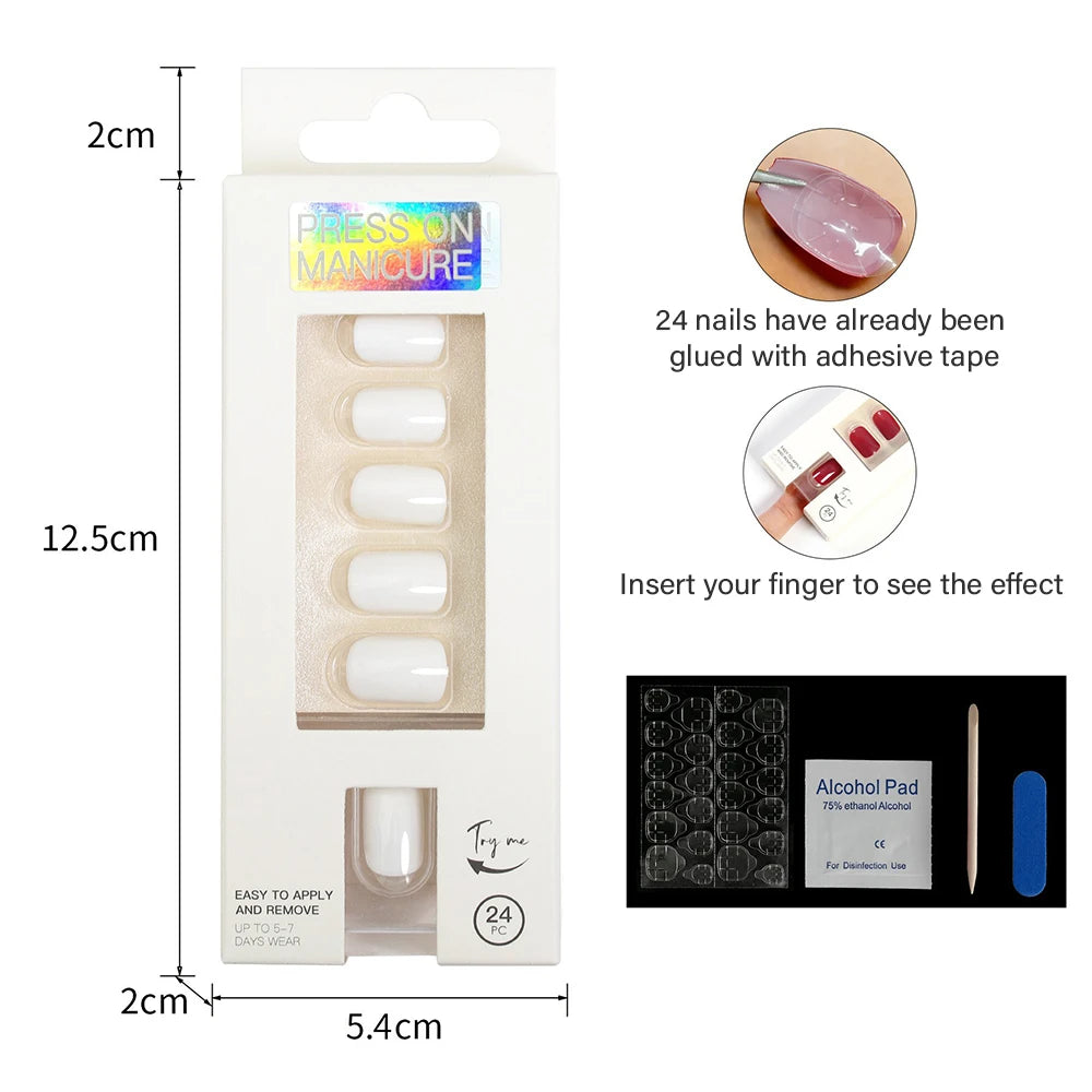VitaGWX 24 Pcs Full Press on Nails   Set
