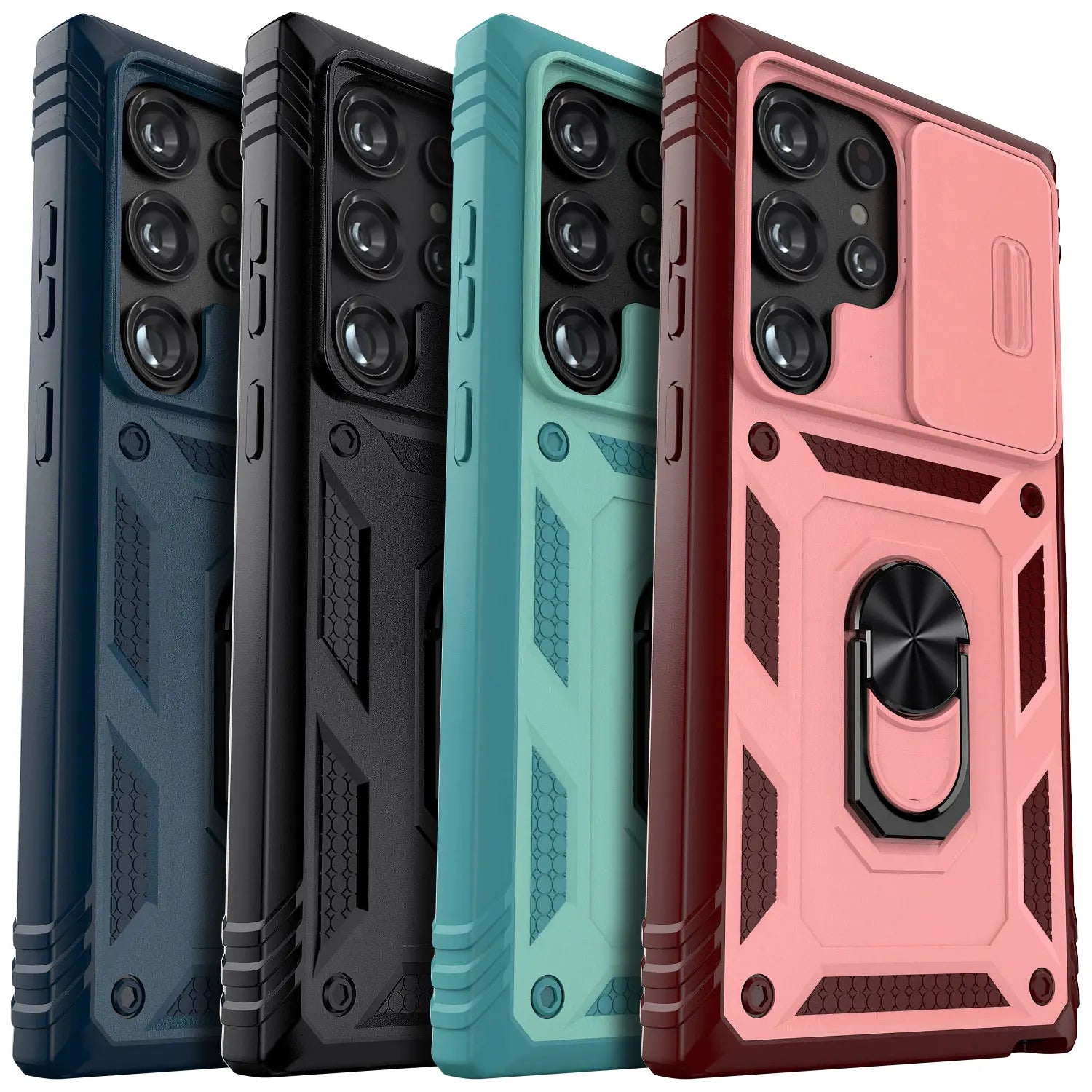 Phone Case Hybrid Ring Kickstand Hard Shockproof Cover - ATSProducts