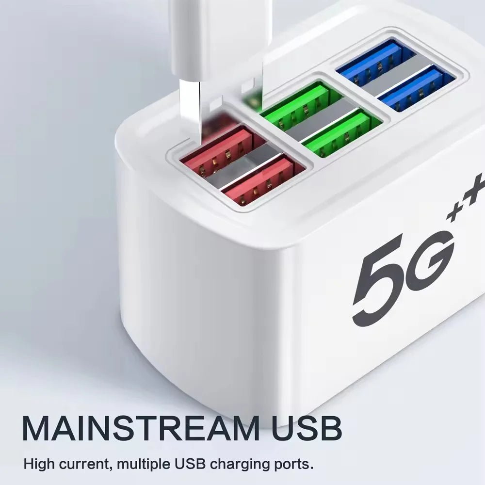 6 USB Charger Power Strip Universal Fast Charging - ATSProducts