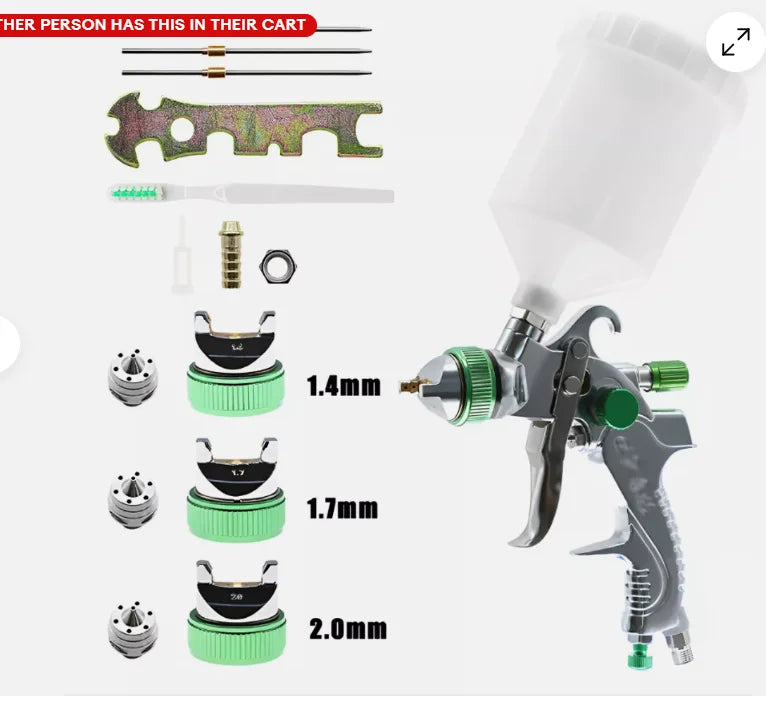 1.4MM~2.0MM Nozzle Auto Paint Air Spray Gun Kit Gravity Feed - ATSProducts
