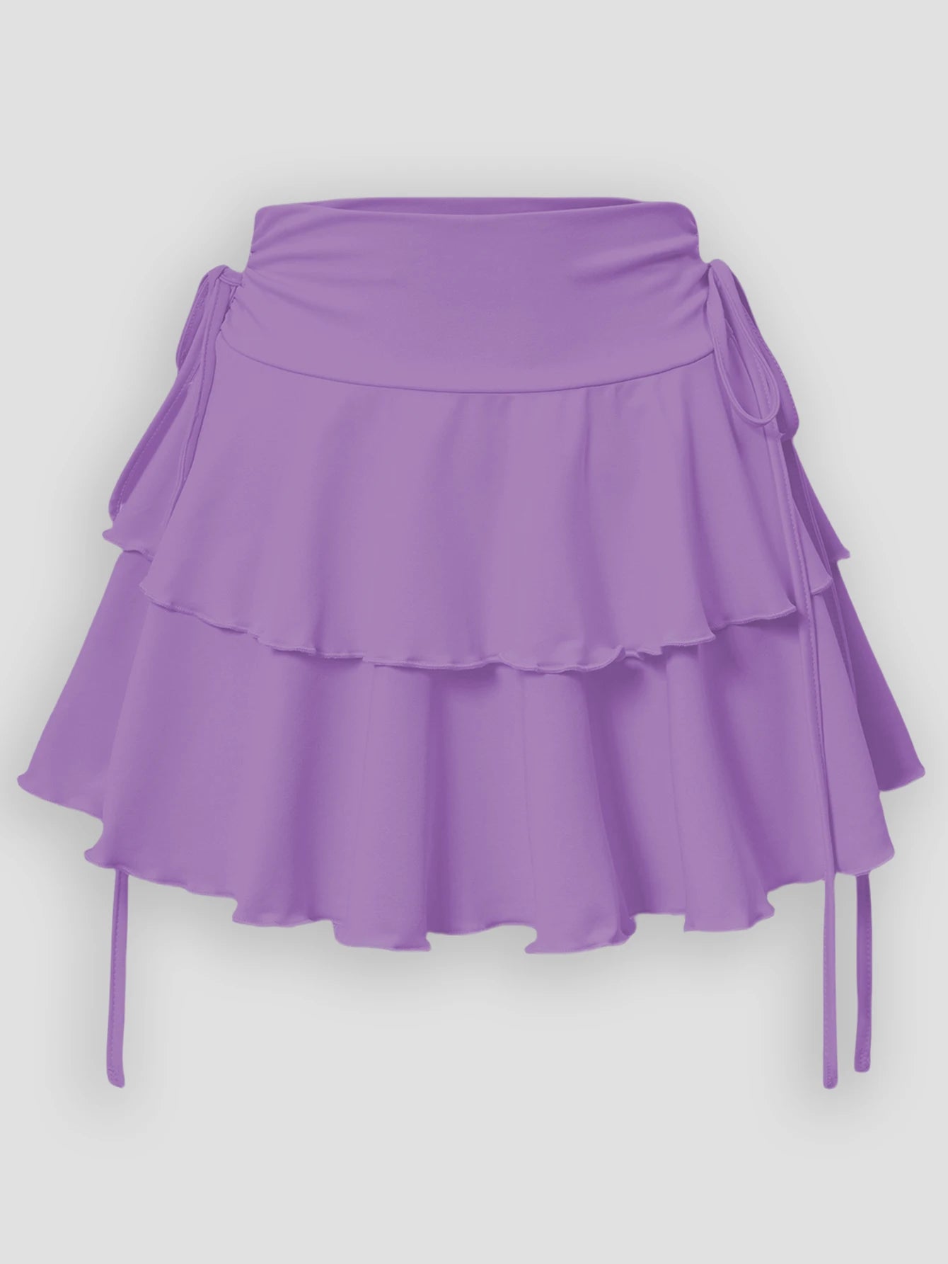 Cherry Aka Solid Color High-Waist Mini Skirt - ATSProducts