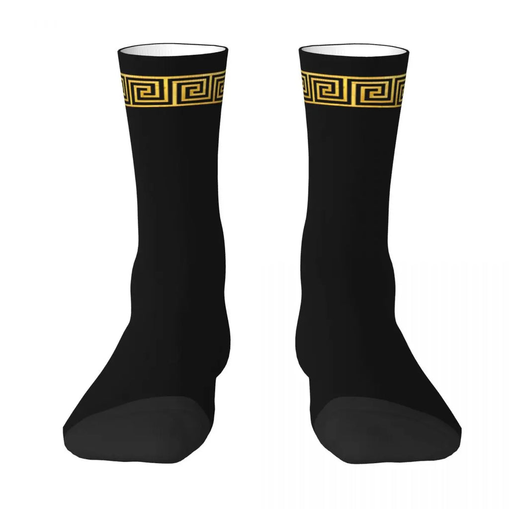 Gold Greek Keys Socks - ATSProducts
