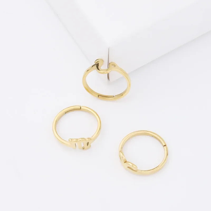 12 Constellation Adjustable Rings