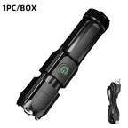 LED Camping Torch Flashlight USB Rechargeable - ATSProducts
