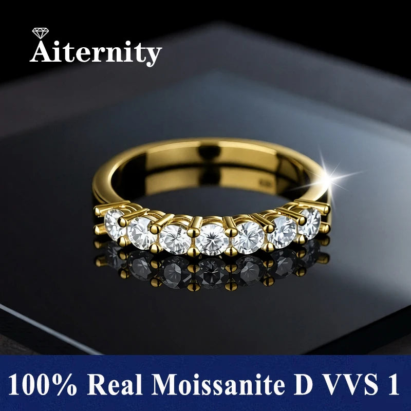 Platinum-Plated Moissanite Eternity Band - ATSProducts