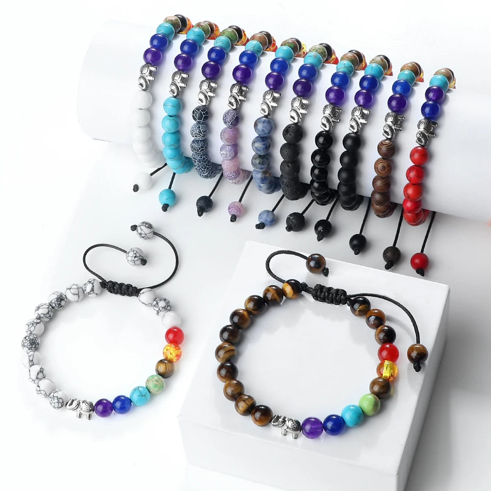 Handmade Natural Stone 7 Chakra Beaded Bracelets - ATSProducts
