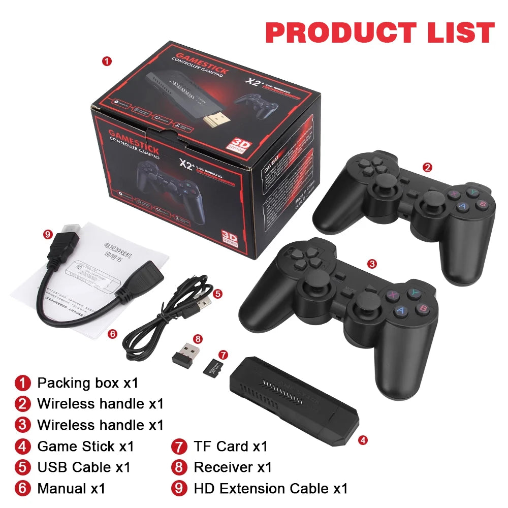 Boyhom 256G 58,000 Games GD10 Plus Game Stick 4K HD Video Game Console - ATSProducts