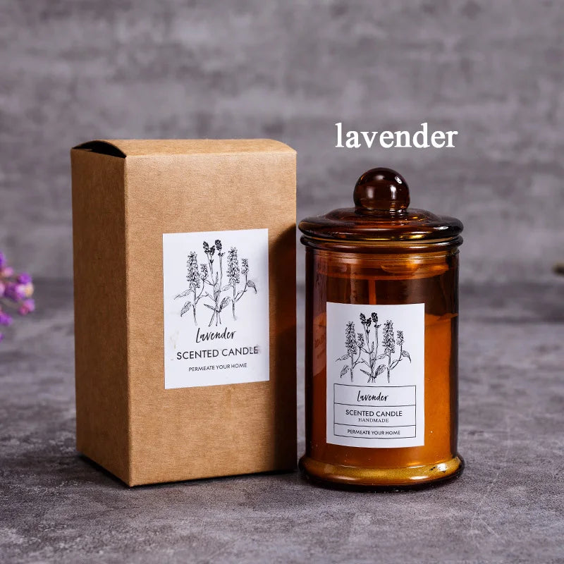 Vintage Glass Jar Scented Candle Essential Oils - ATSProducts