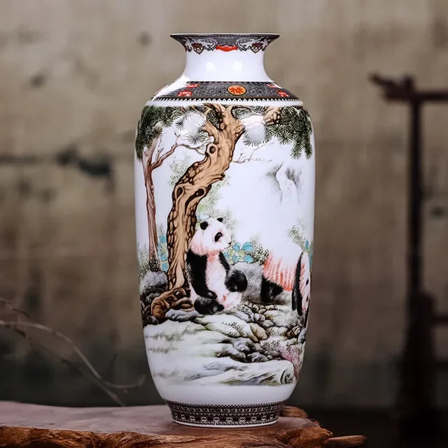 Mosheng Ceramic Jingdezhen Chinese Traditional Flower Vases