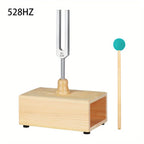 432Hz / 528Hz Chakra Tuning Fork with Resonant Box and Mallet - ATSProducts