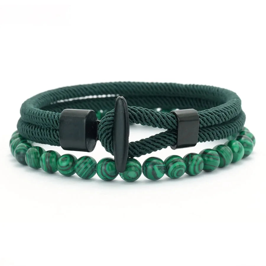 Diffone Classic 2Pc Rope and Beaded Bracelet - ATSProducts