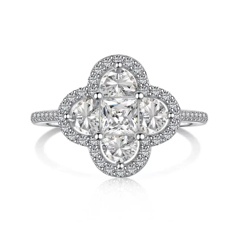 Sterling Silver Women's Diamond Ring - ATSProducts