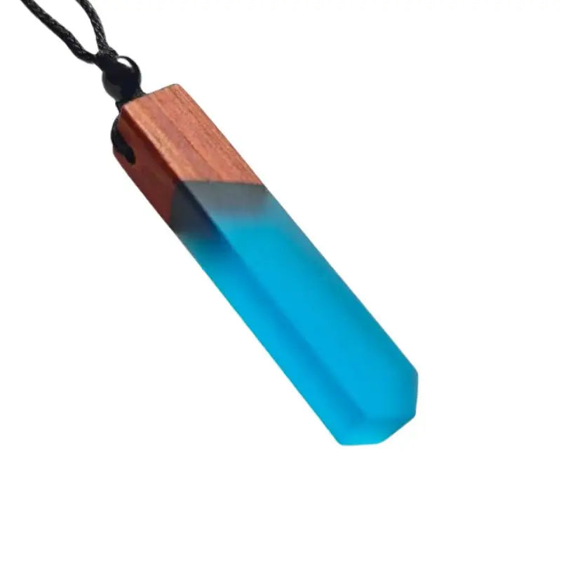 Miaiti Geometric Handcrafted Wood & Resin Pendant - ATSProducts