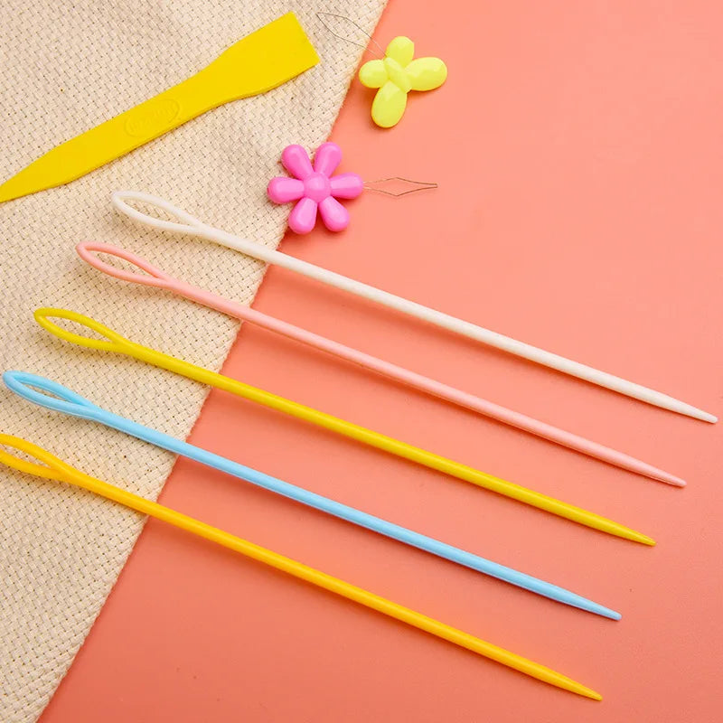QervFlo 50pcs 7cm 9cm 15cm Plastic Knitting Needles - ATSProducts