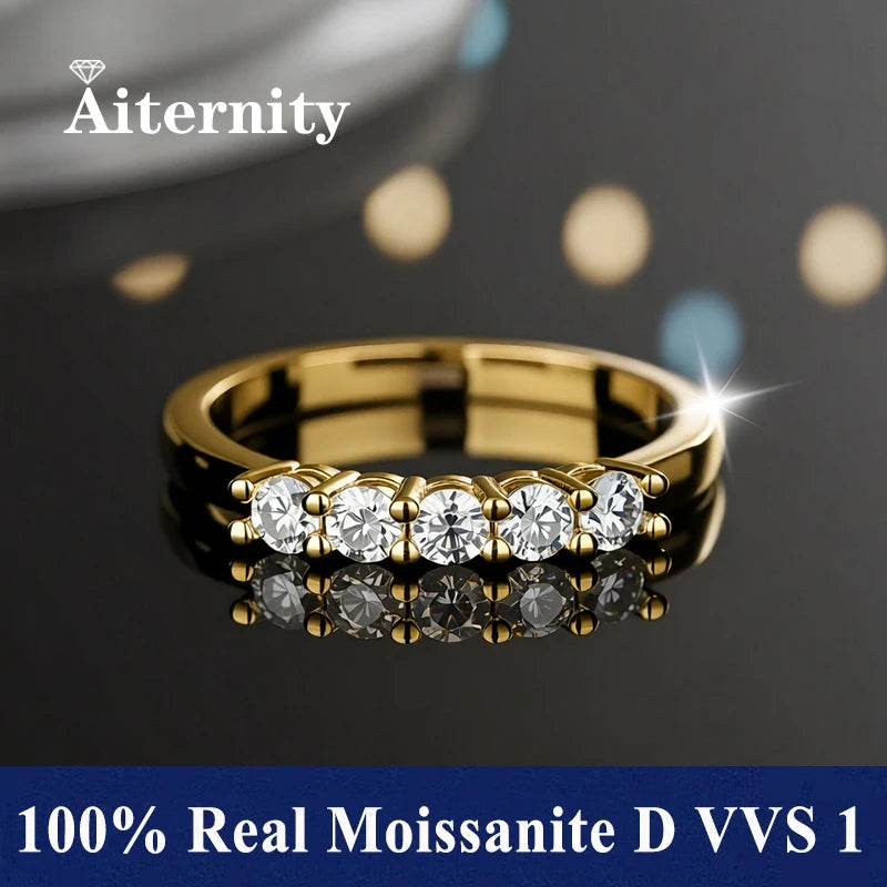 Platinum-Plated Moissanite Eternity Band - ATSProducts