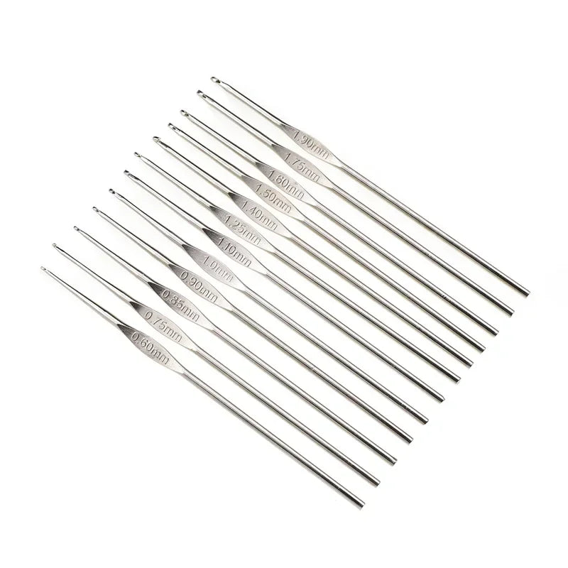 12pcs Metal Handle Crochet Hooks - ATSProducts
