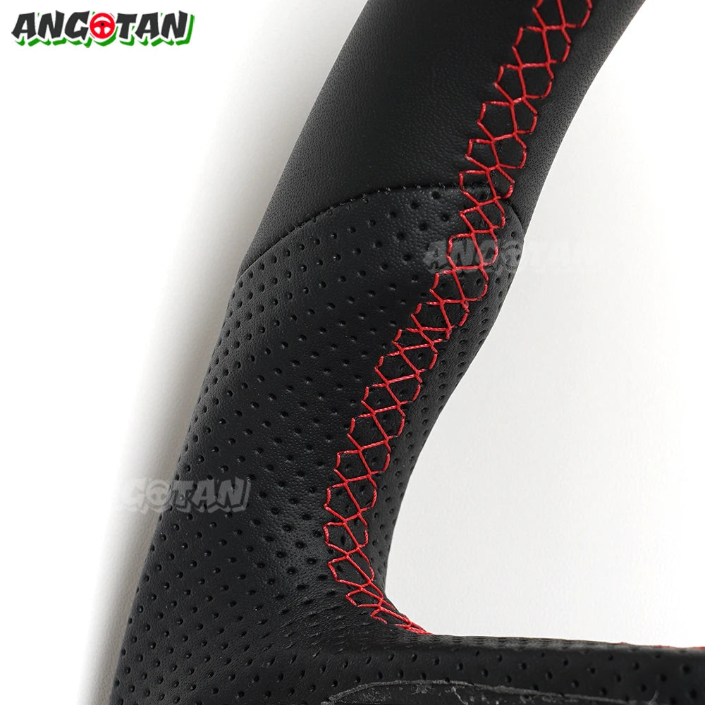 Angotan Full Leather Car Steering Wheel Perforated For Jeep Wrangler JL 2018-2023 Models - ATSProducts