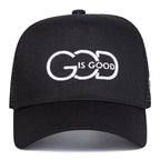 GOD IS GOOD Letter Embroidery Trucker Cap - ATSProducts