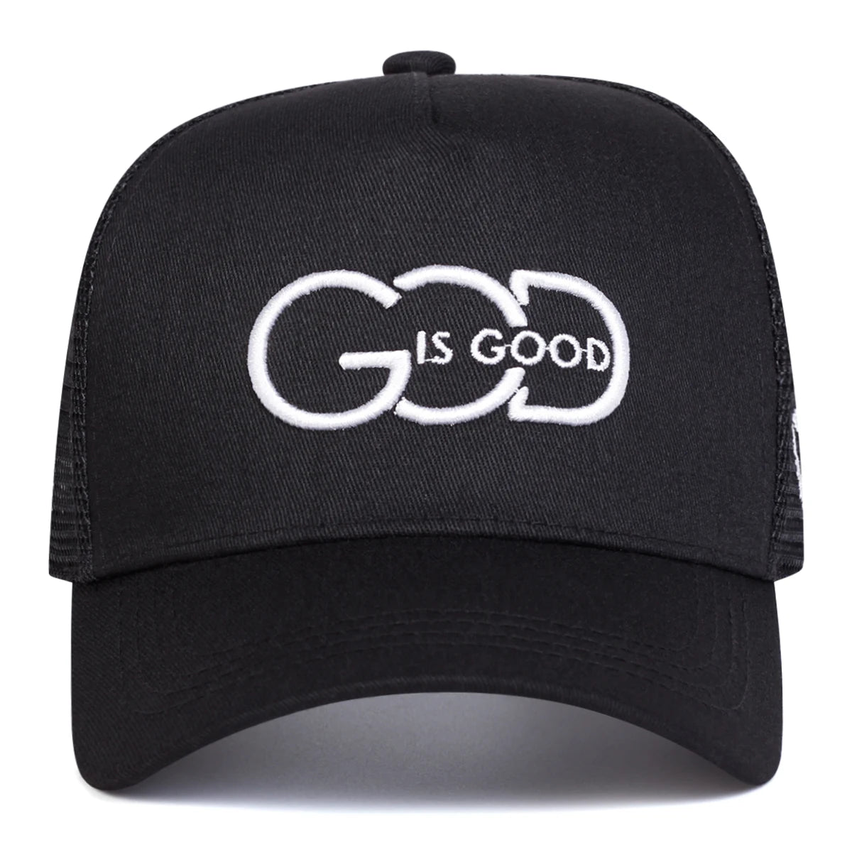 GOD IS GOOD Letter Embroidery Trucker Cap - ATSProducts
