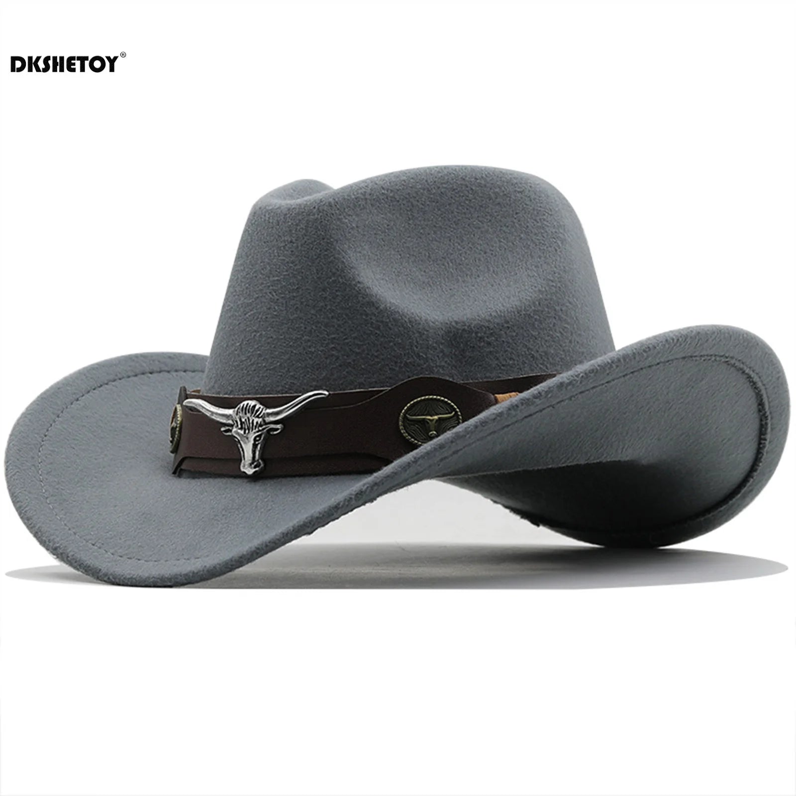 DKShetoy Wide Brim Cowboy Hat With Longhorn Belt - ATSProducts