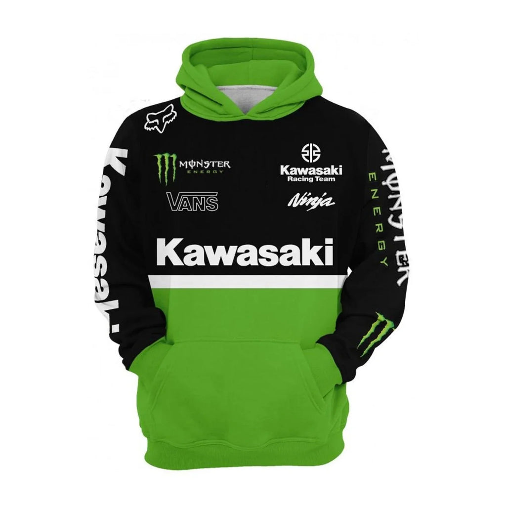 Kawasaki Racing Team Parker 3D Hoodie - ATSProducts