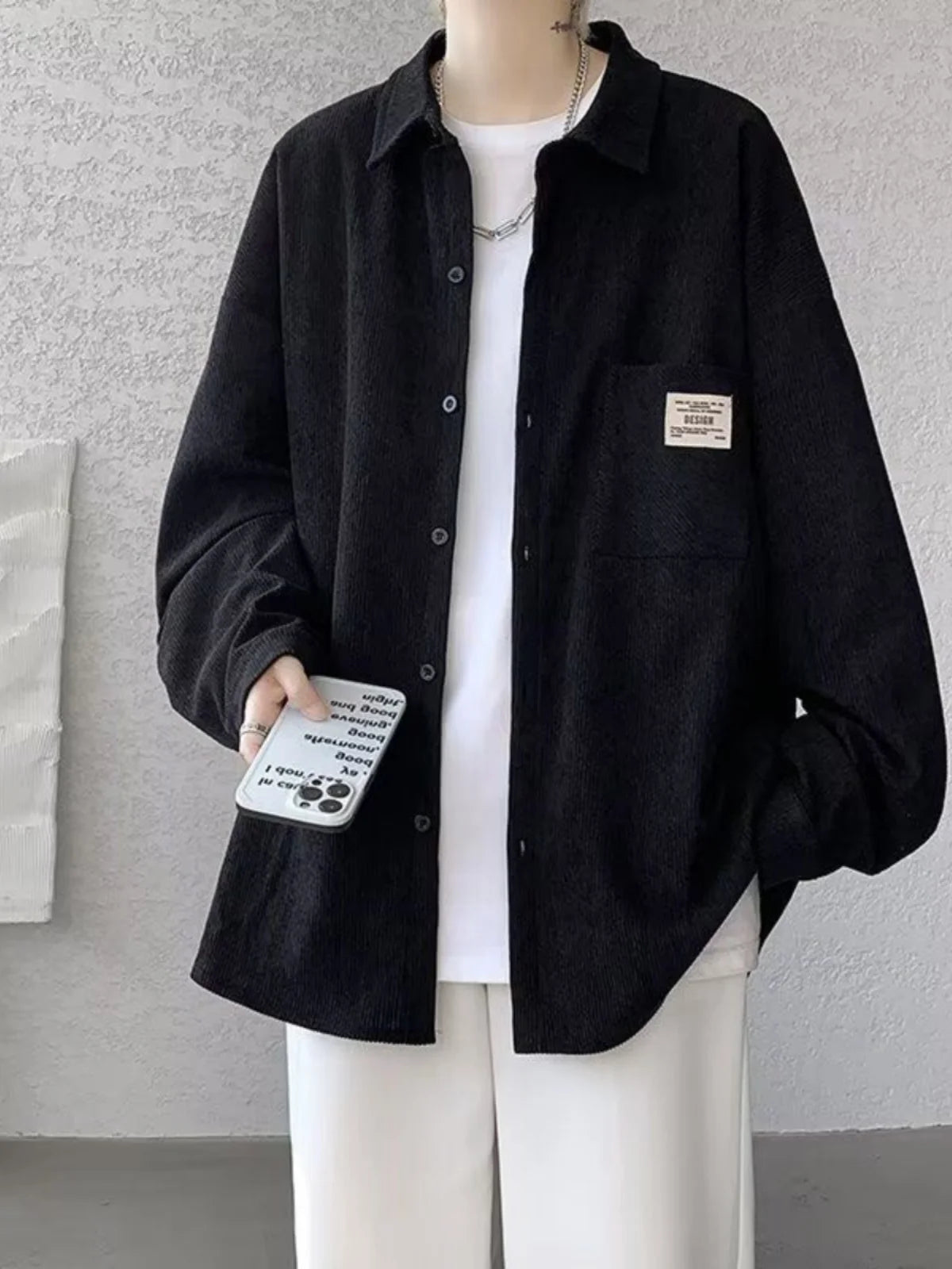 Others Corduroy Long Sleeve Button Up - ATSProducts