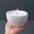 UdoCOol Round Striped Candle Jar - ATSProducts