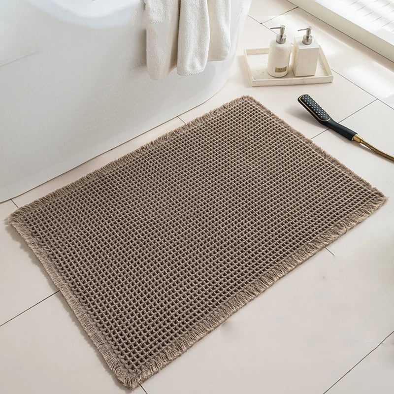 Absorbent Waffle Non-Slip Bath Mat - ATSProducts