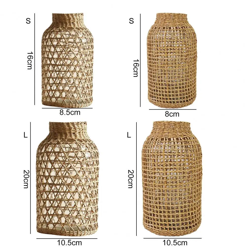 Bluelans Vine  Straw Flower Vase Handmade