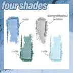 EelHoe Waterproof Blue Smoky Eyeshadow Palette - ATSProducts