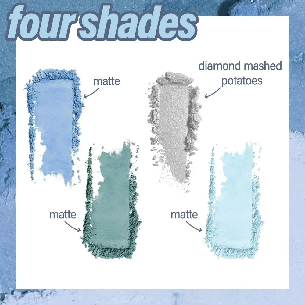 EelHoe Waterproof Blue Smoky Eyeshadow Palette - ATSProducts