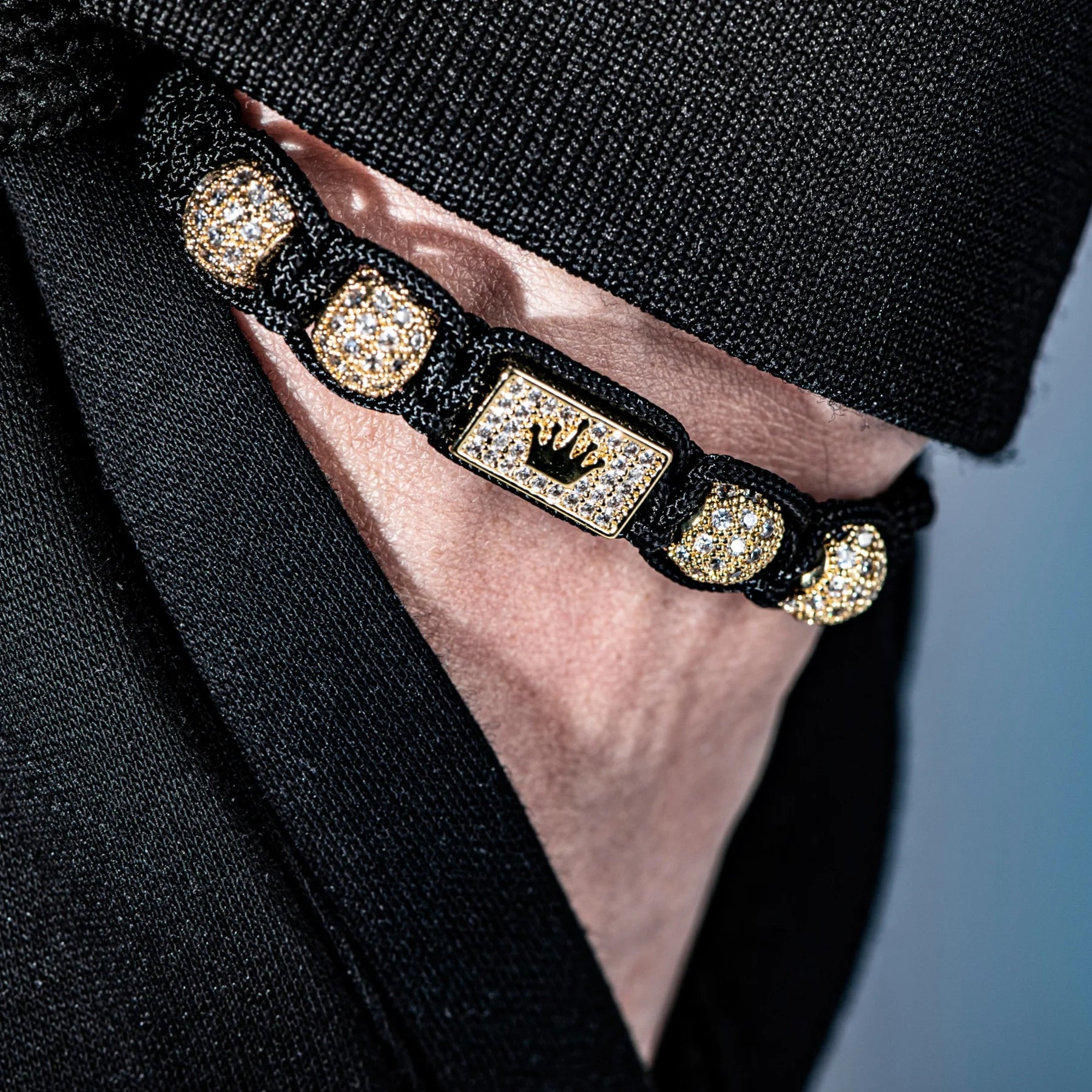 Attyirena Adjustable Black Braided Crown Design Bracelet - ATSProducts