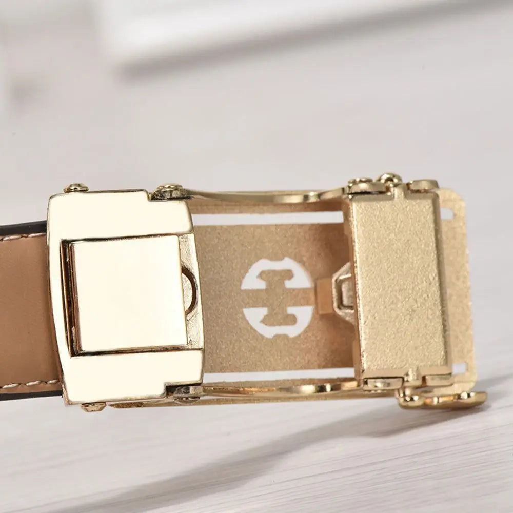 Genuine Leather Automatic Buckle Belt - ATSProducts