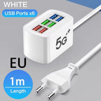 6 USB Charger Power Strip Universal Fast Charging - ATSProducts