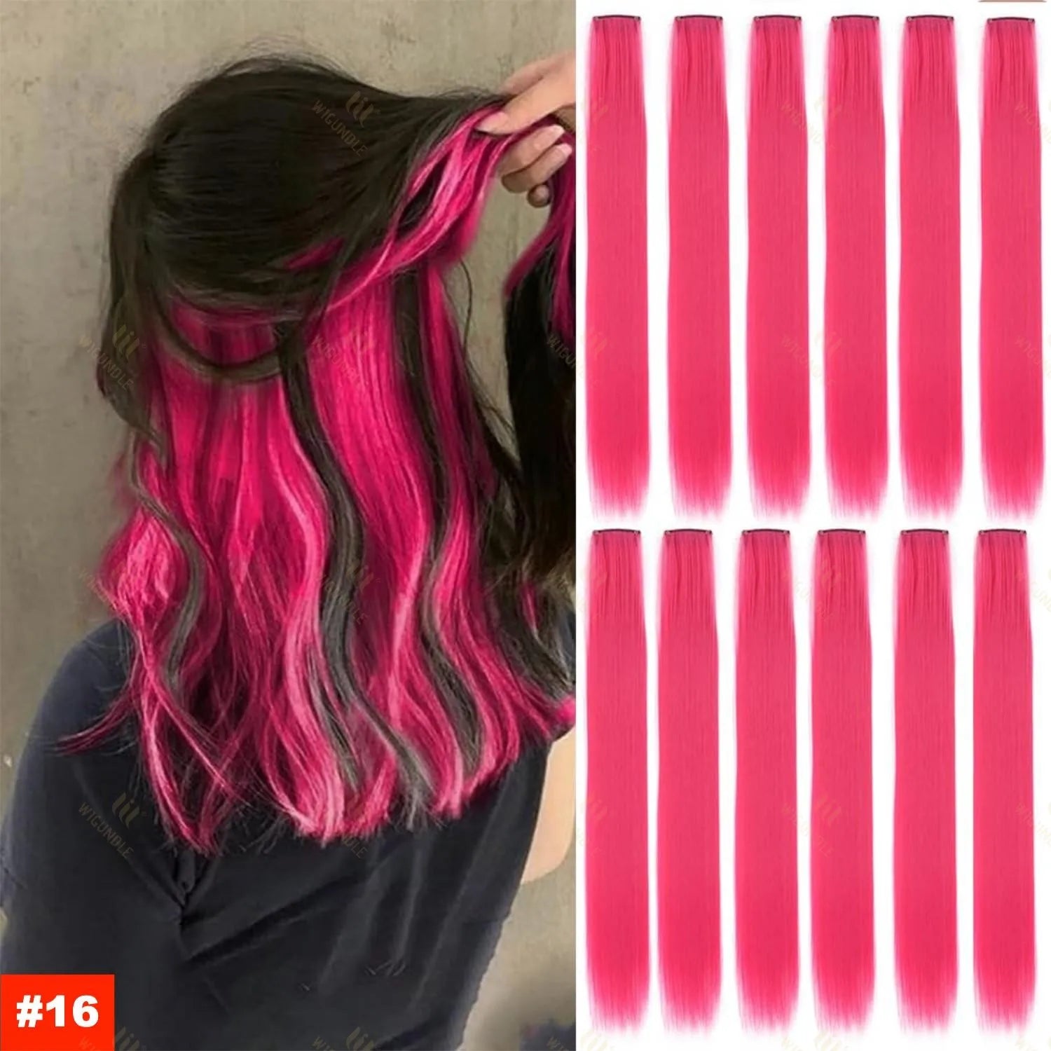 Xbuyit Colored Party Highlights Clip in HairExtension - ATSProducts