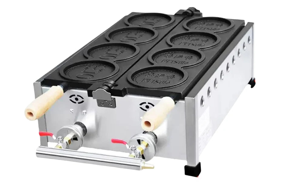 XEOLEO Commerical 4PCS Korean Coin Waffle Maker 3000W Non-stick Coating - ATSProducts