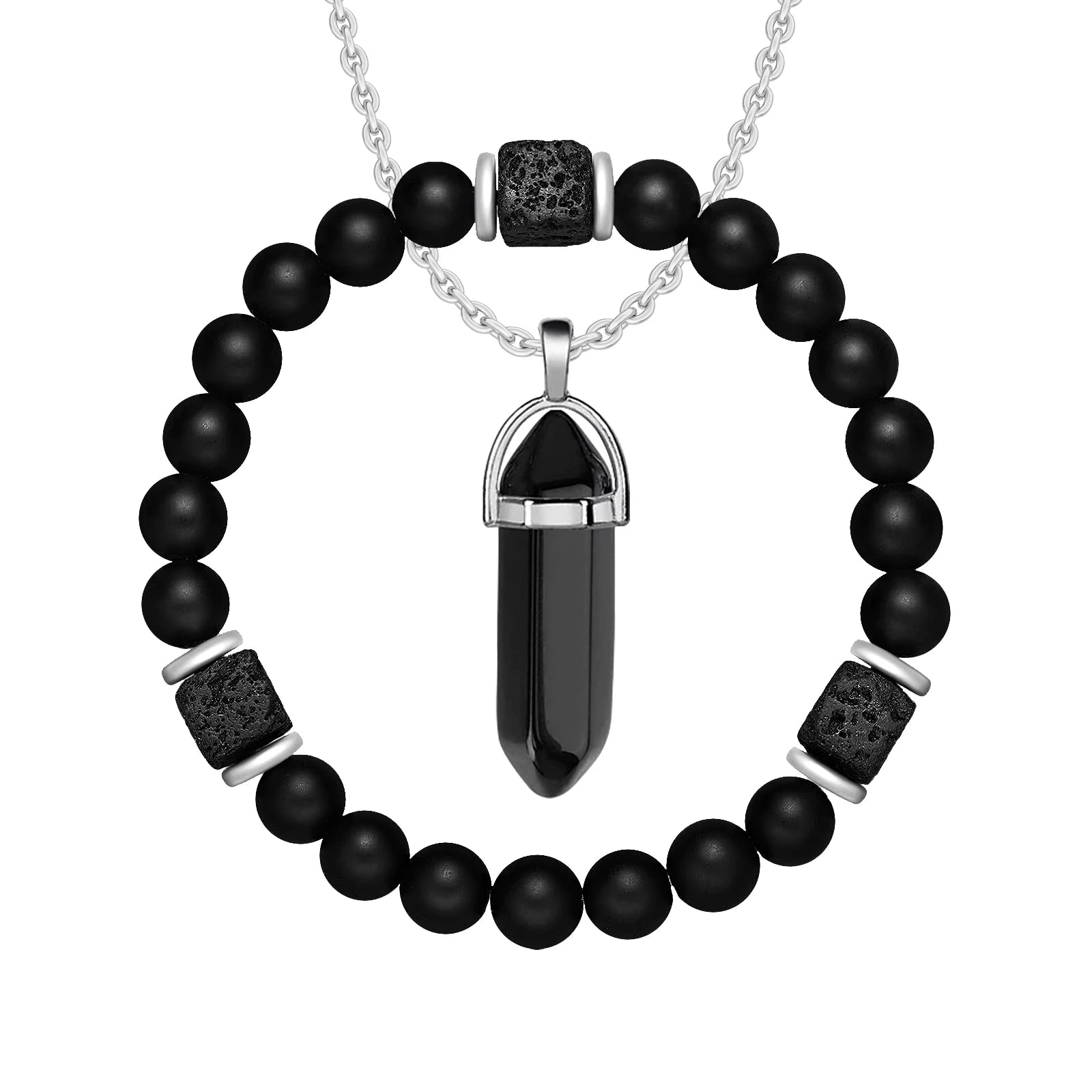 2pcs/set Magnetic Bracelet and Necklace Set - ATSProducts