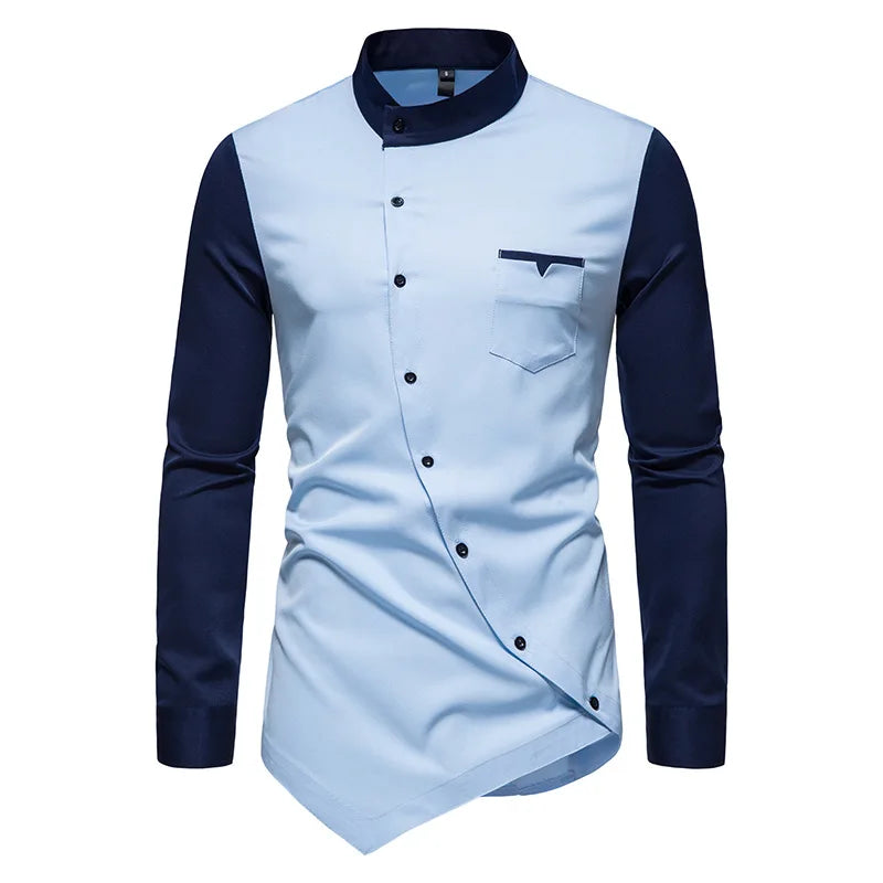 Favocent Long Sleeve Diagonal Button Shirts - ATSProducts