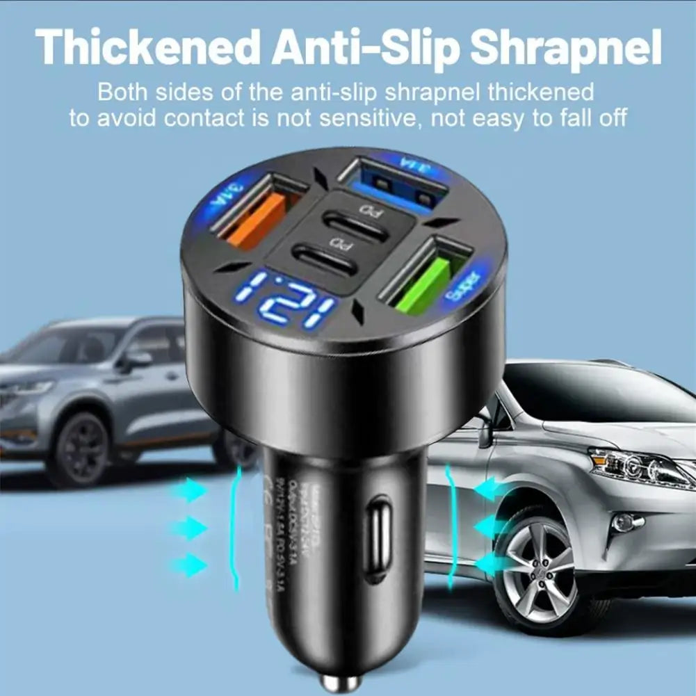 250W 5 Ports Car Charger Fast Charging