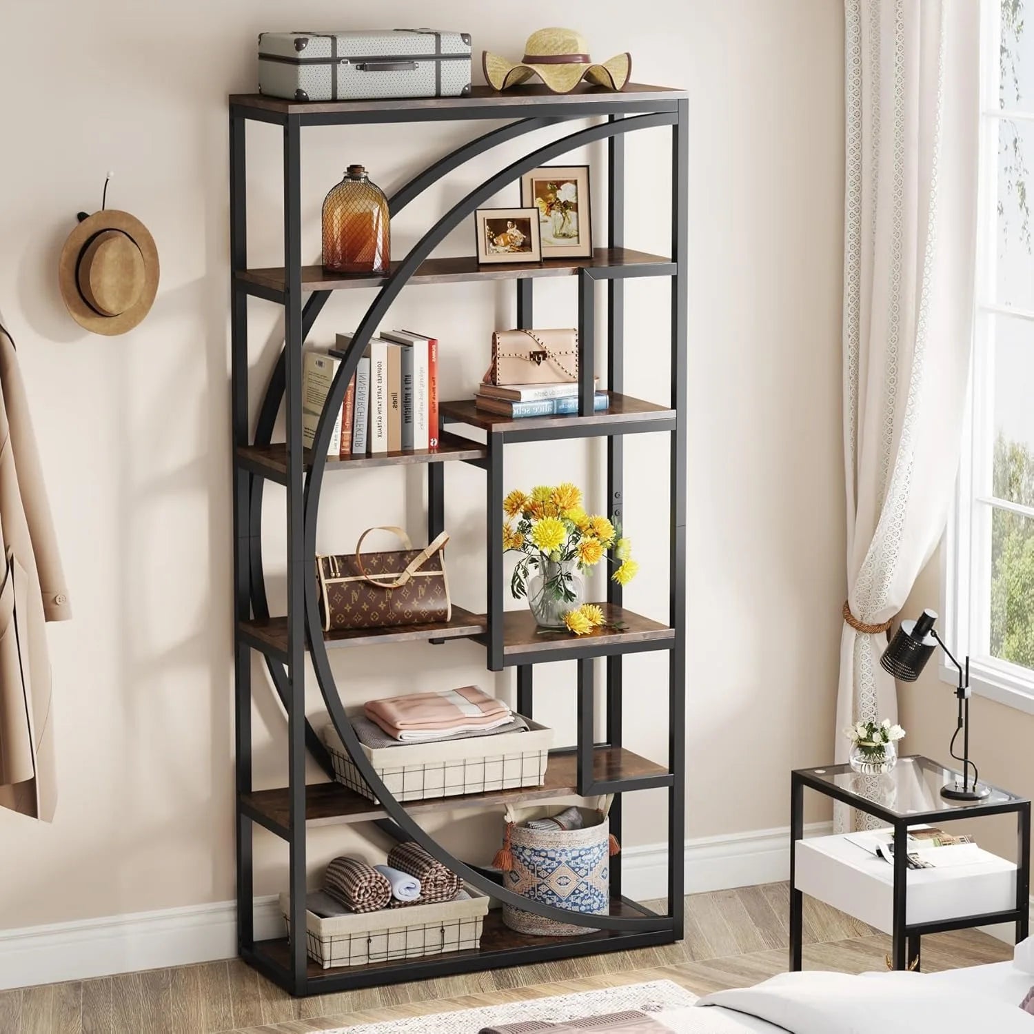 Little Tree Industrial 5-Tier Etagere Bookcase, 70.8 inch - ATSProducts