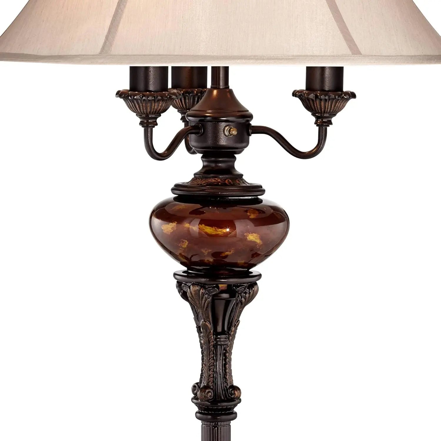 Oeing Barnes And Ivy Traditional Standing Floor Lamp Multi 4-Light 63" - ATSProducts
