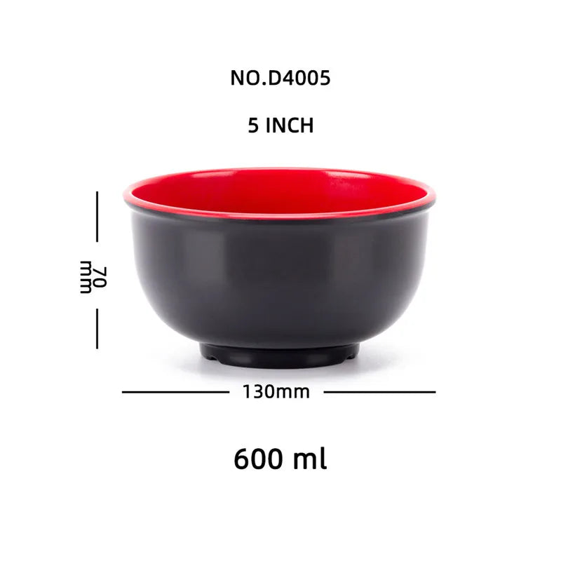 Black Red Melamine Bowls - ATSProducts