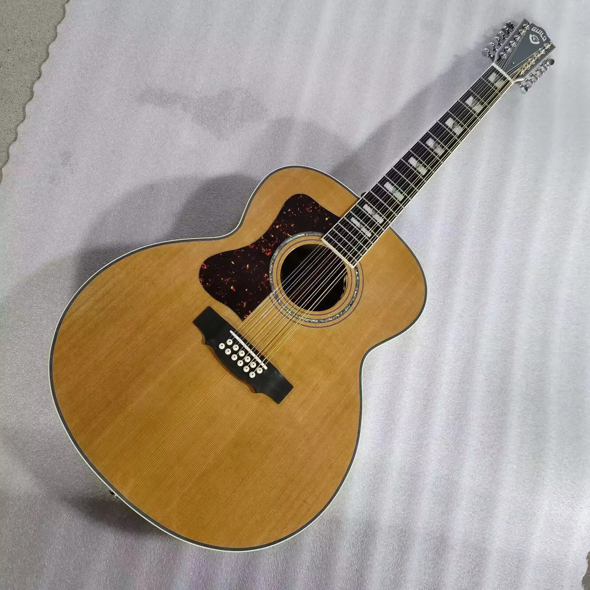 Lefty Guild F512 12-String Acoustic Electric Jumbo Guitar - ATSProducts