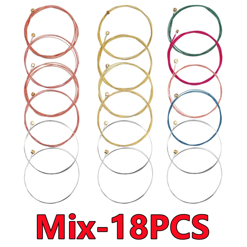 6 Or 18PCs Colorful Copper Guitar Strings - ATSProducts