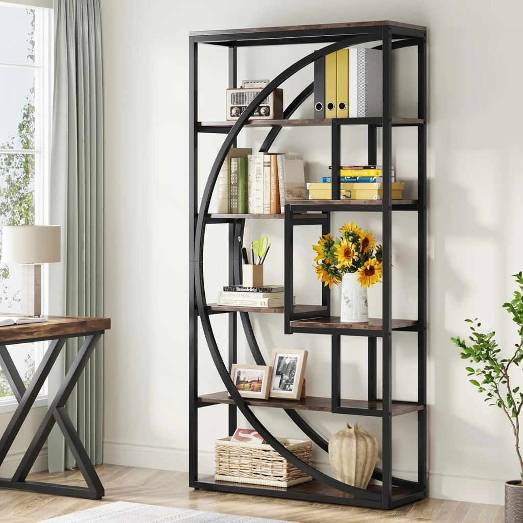 Little Tree Industrial 5-Tier Etagere Bookcase, 70.8 inch - ATSProducts