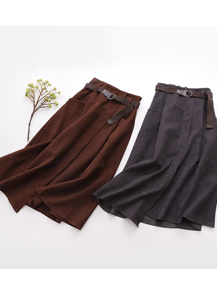 Junxi Wan Casual Skirts With Pockets - ATSProducts